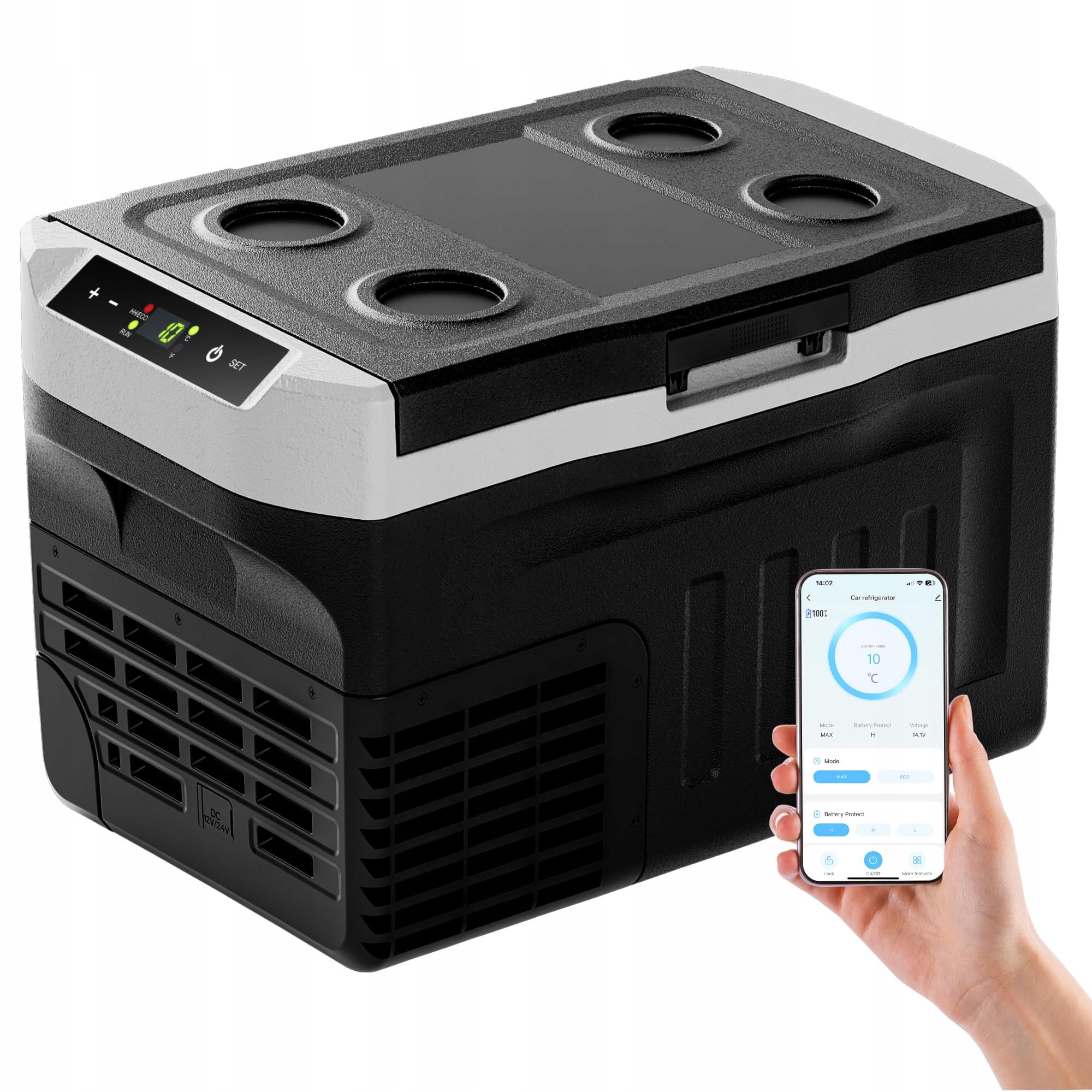 Euhomy 21l kompresor chladicí box -20 °C 20 °C, 12V