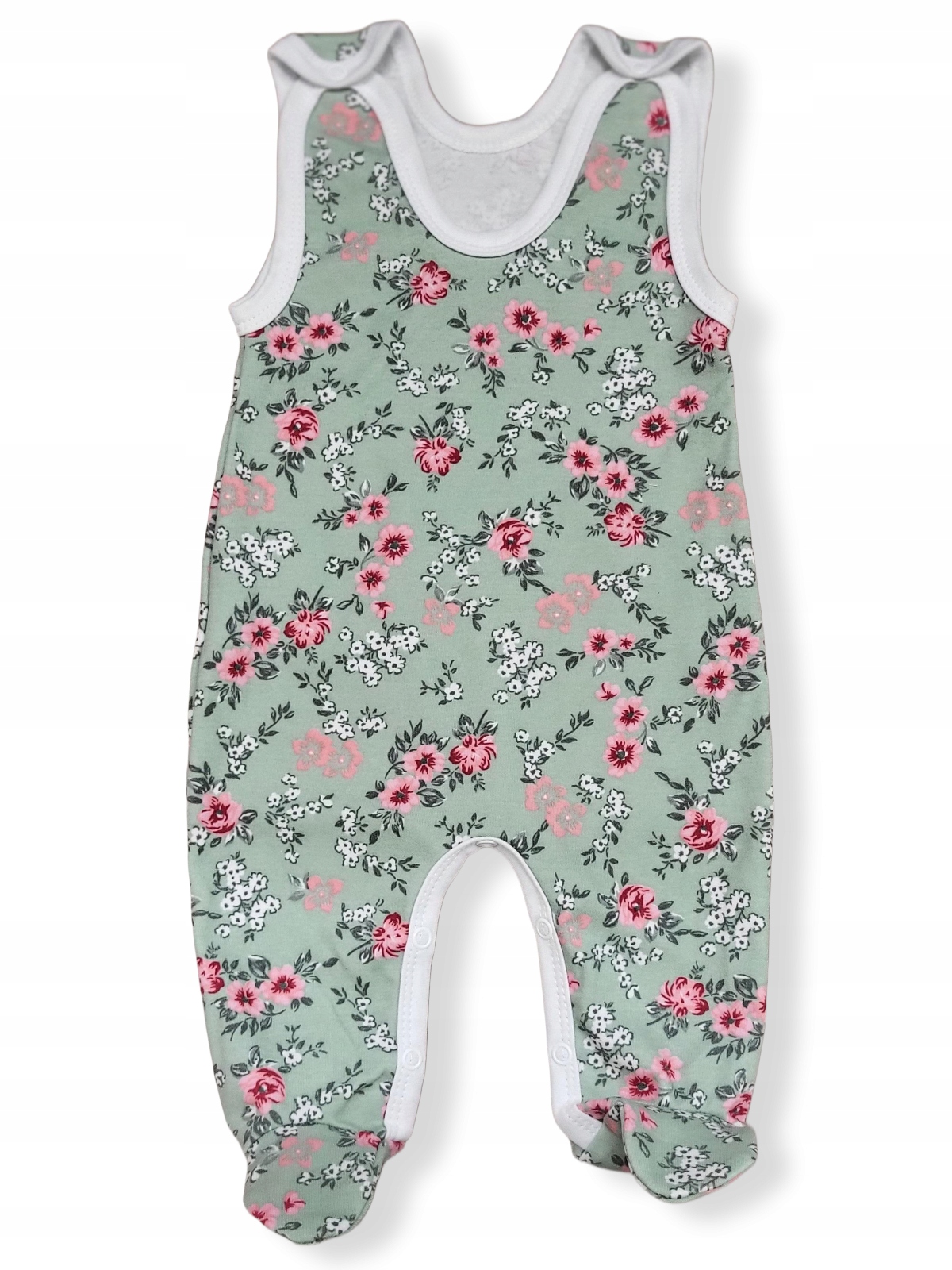 ŚPIOCHY śpioszki ROZPINANE 92 PIŻAMKA dla dziewczynki PAJAC w KWIATKI