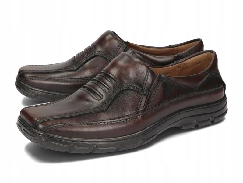 PÓŁBUTY MOKASYNY MĘSKIE SKÓRA BUTY 106 BRĄZ 39 Rozmiar 39