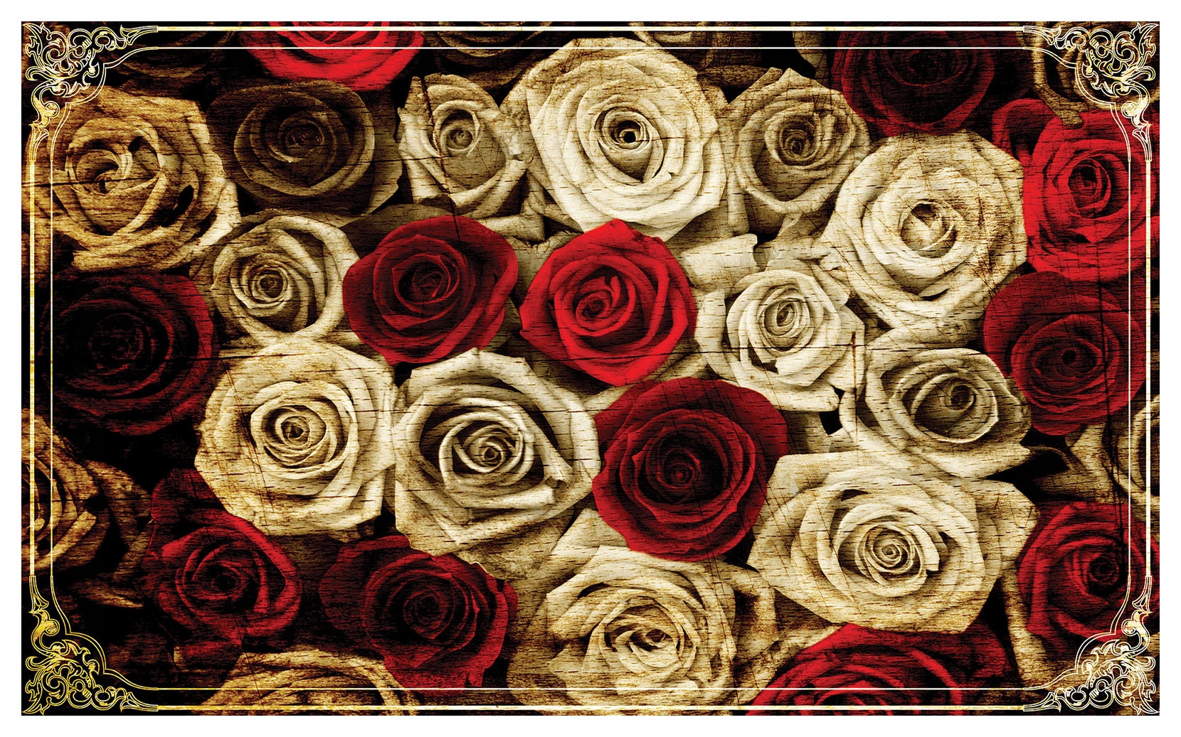 Vliesová fototapeta Červené růže vintage retro květiny 254x184 lepidlo