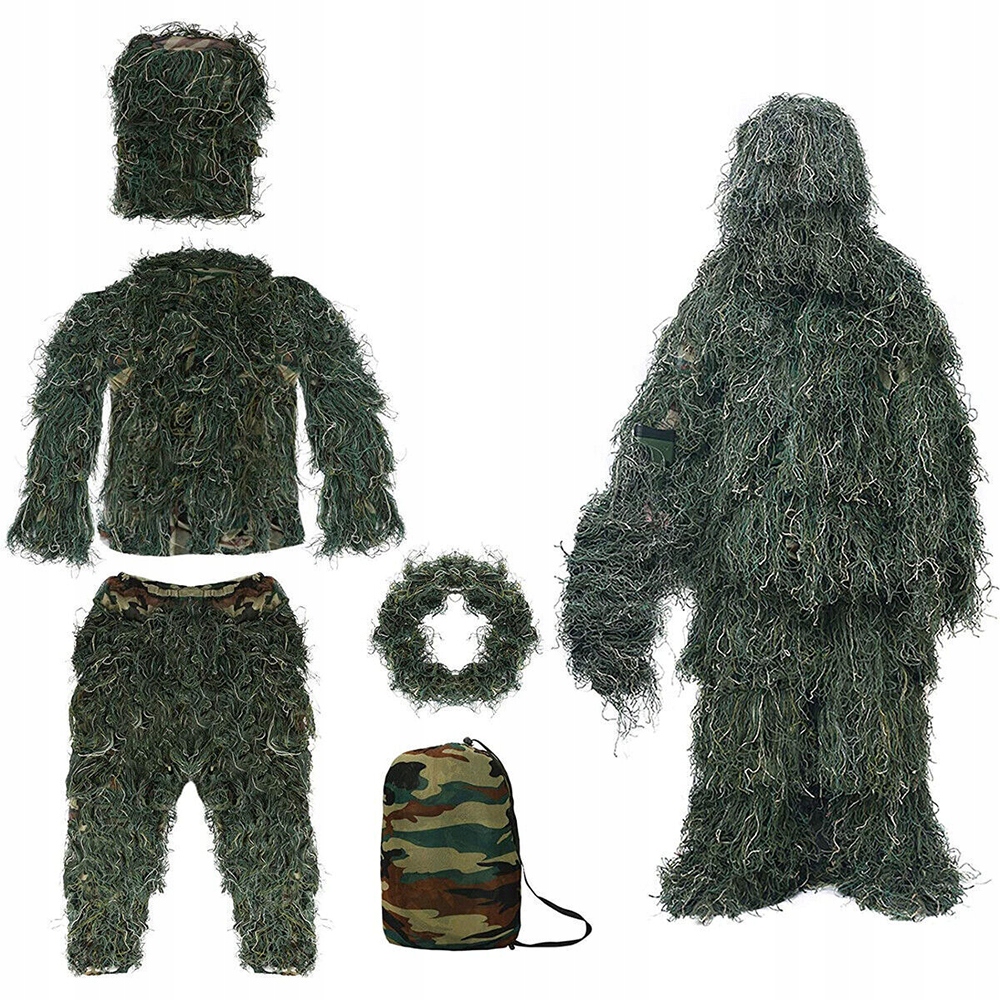 Kamuflaż Myśliwski Survival Komplet Do Ghillie Strój Maskujący 160-180CM