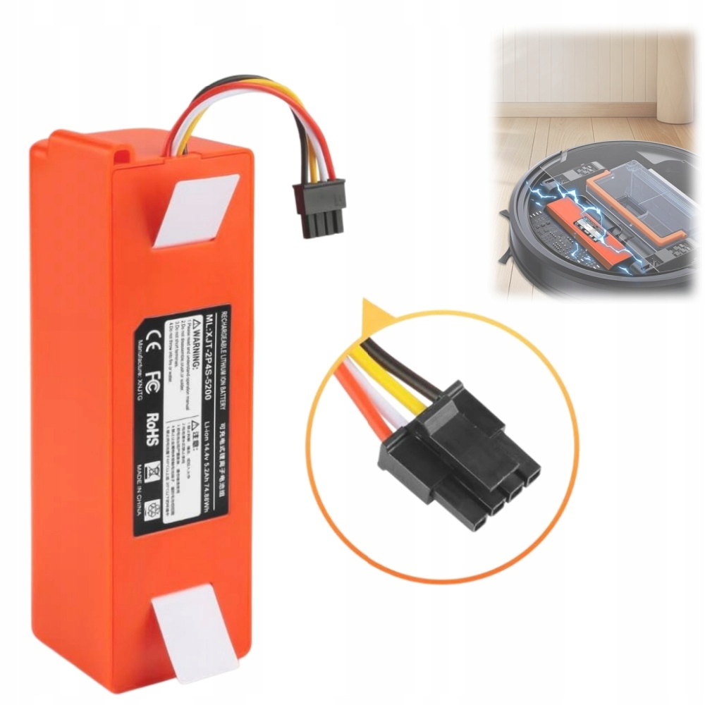 Lithium-iontová Baterie Pro Xiaomi Roborock S50 S51 S55