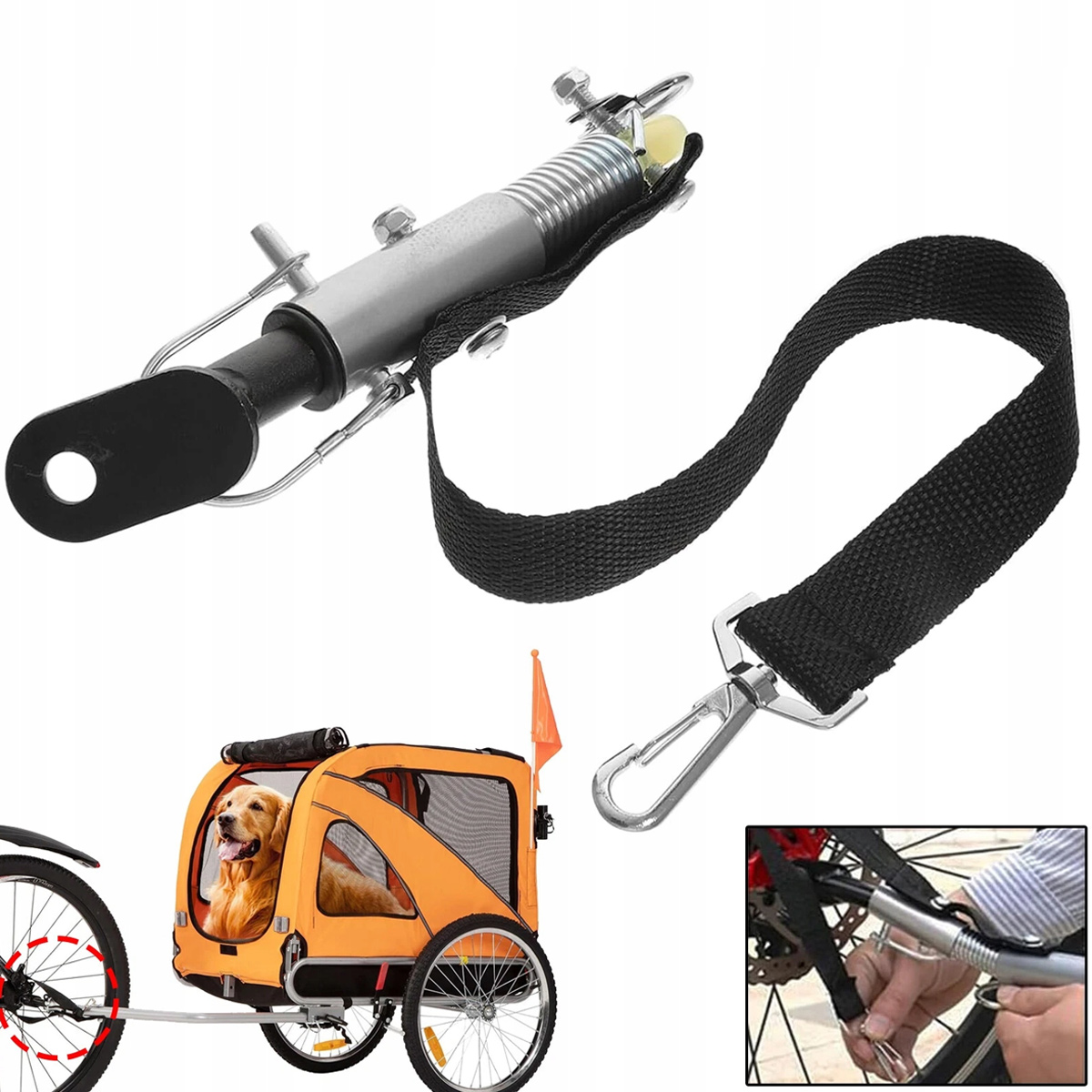 UCHWYT MOCOWANIE PRZYCZEPKI ADAPTER ZACZEP HAK ROWEROWEJ PRZYCZEPKI WÓZEK