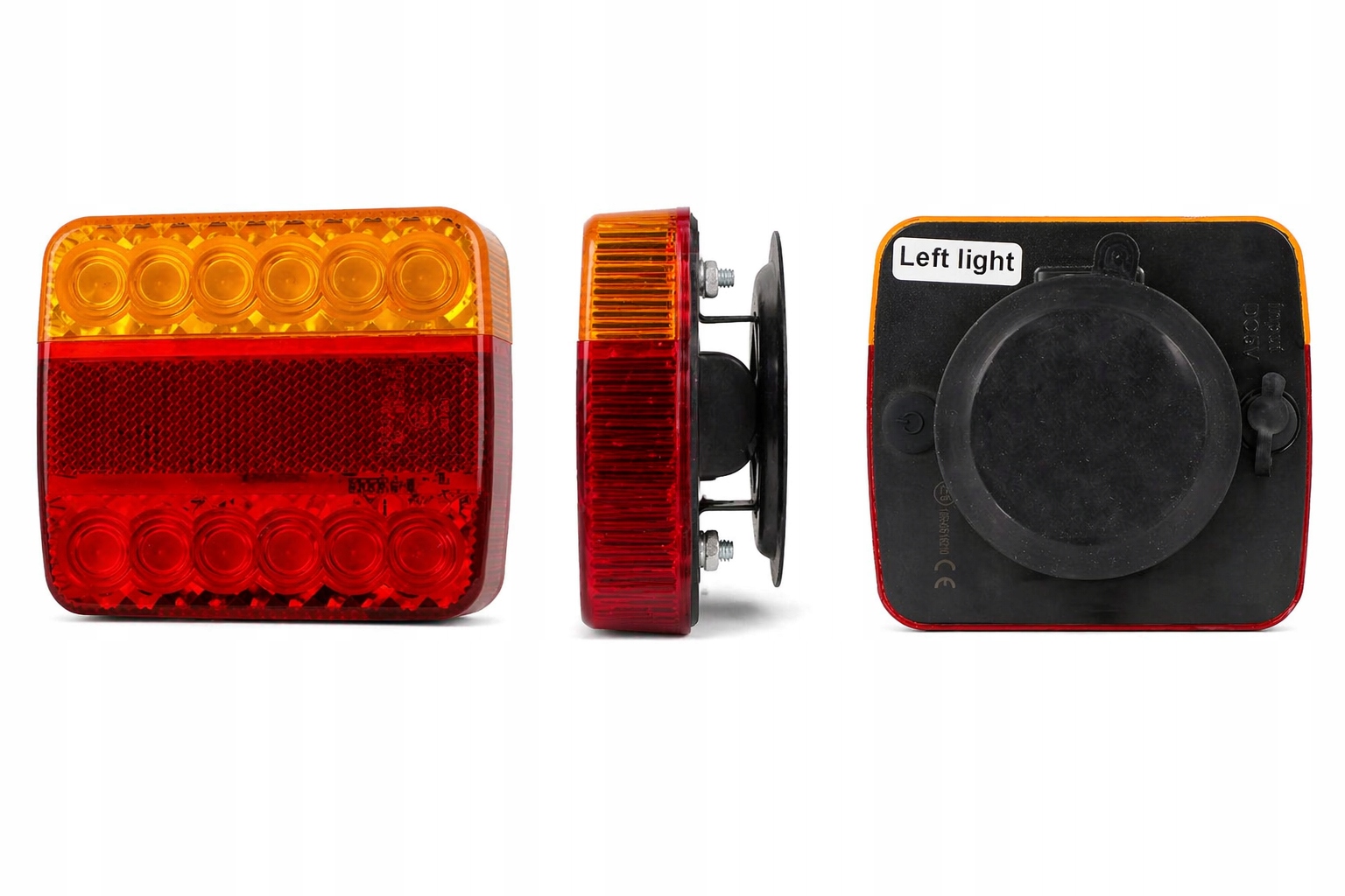 Magnetinių belaidžių priekabos LED žibintų rinkinys, 12–24 V, 7 kontaktų, IP65, su lagaminu, 2600 mAh