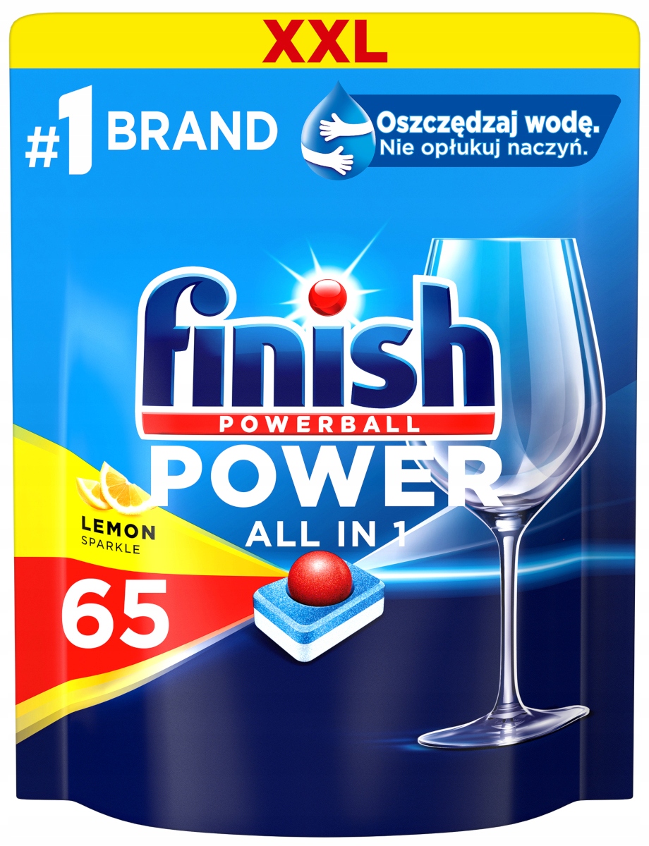Levně Finish Power All in One Tablety do myčky lemon 65 kusů