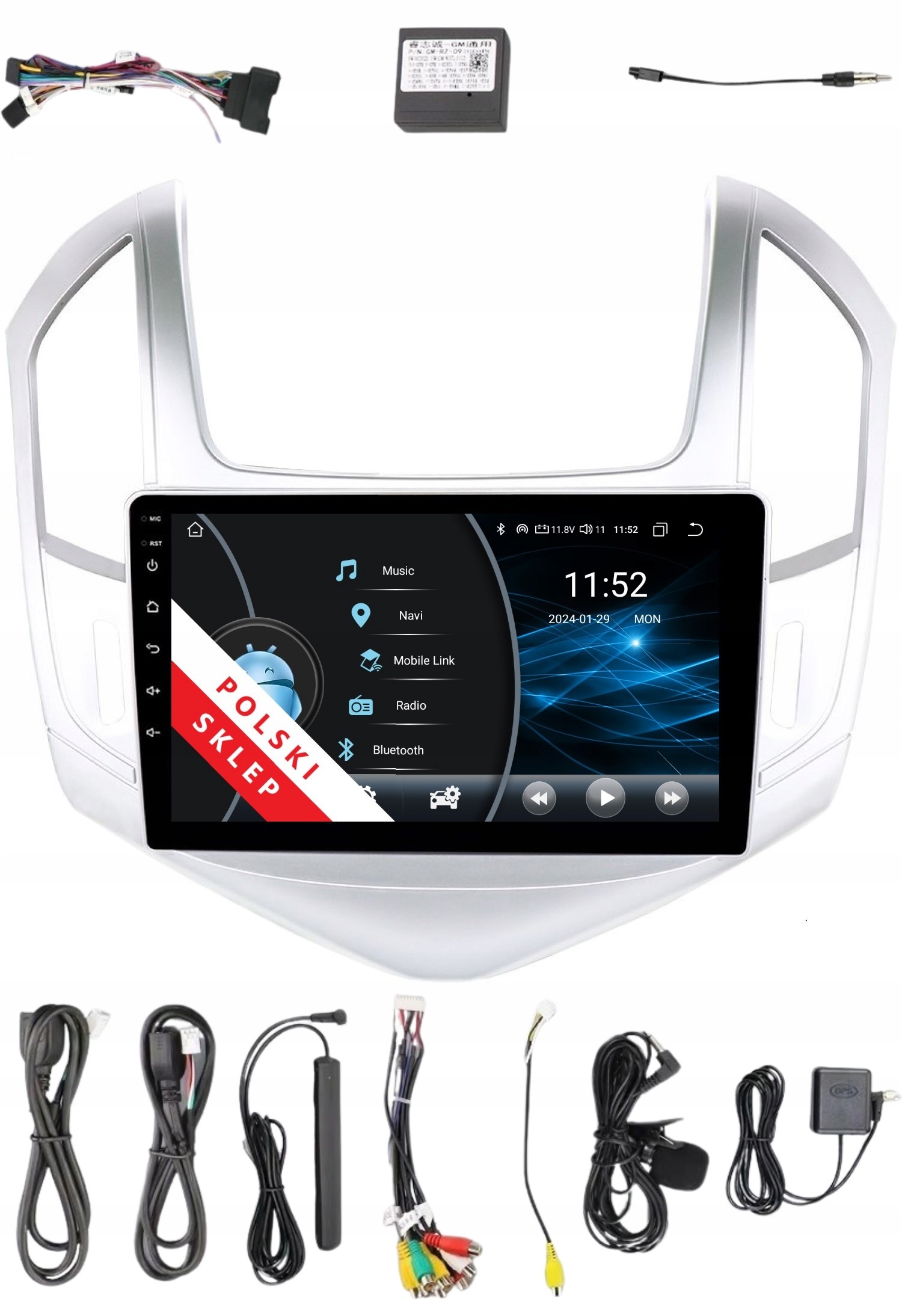 Rádio 2DIN Navigace Android Chevrolet Cruze A 2/32 Gb Lte Dsp Carplay
