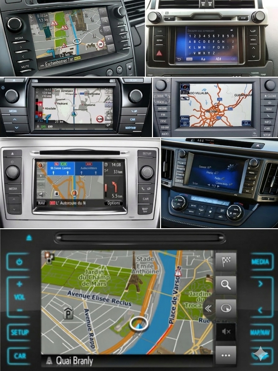 Mapa do nawigacji Europa Toyota TOUCH&GO