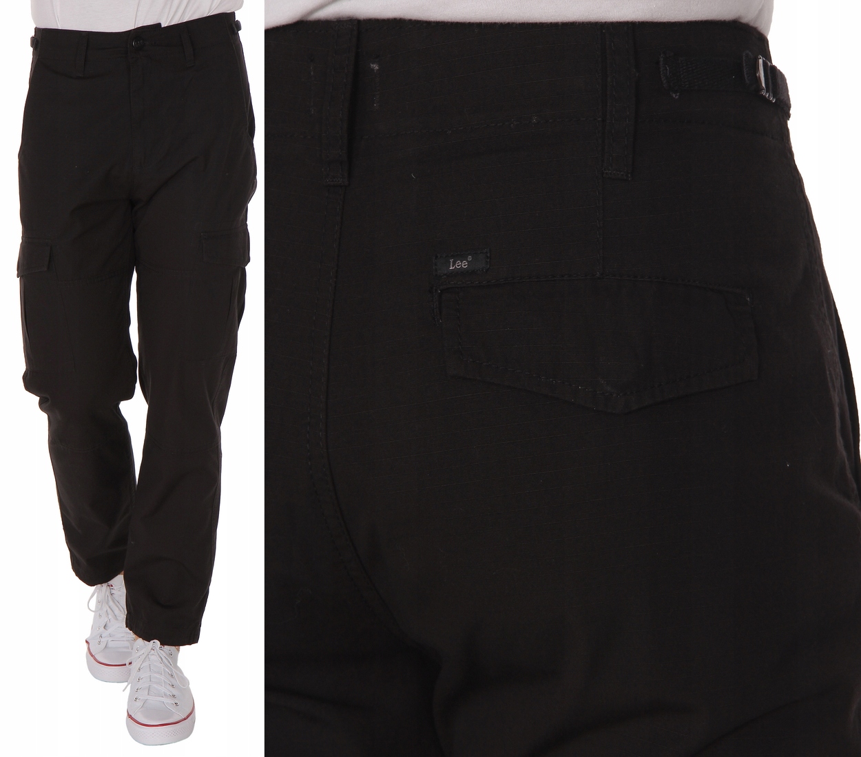 

Lee fatigue pant Czarne Męskie Bojówki W33 L32