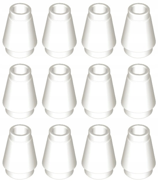 

Lego 4589b Stożek 1x1 biały Nowy (3g) 12 szt.