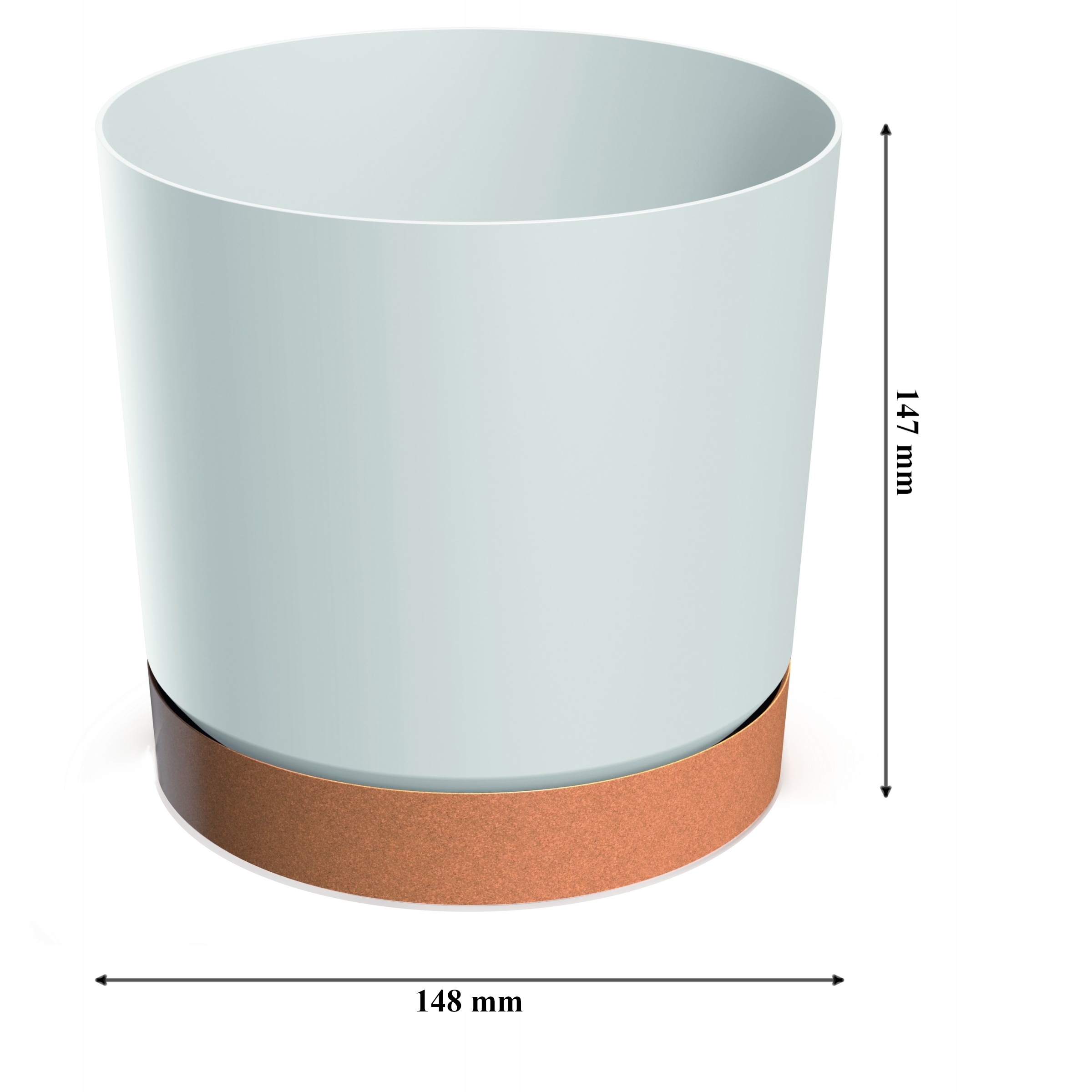 Doniczka z podstawką DPOD150 - biały Marka Prosperplast