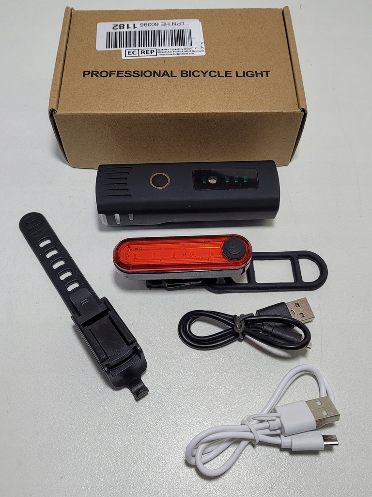 Zestaw oświetlenia rowerowego LED Tatopa PZ-01 lampka przód oraz tył Rodzaj zestaw