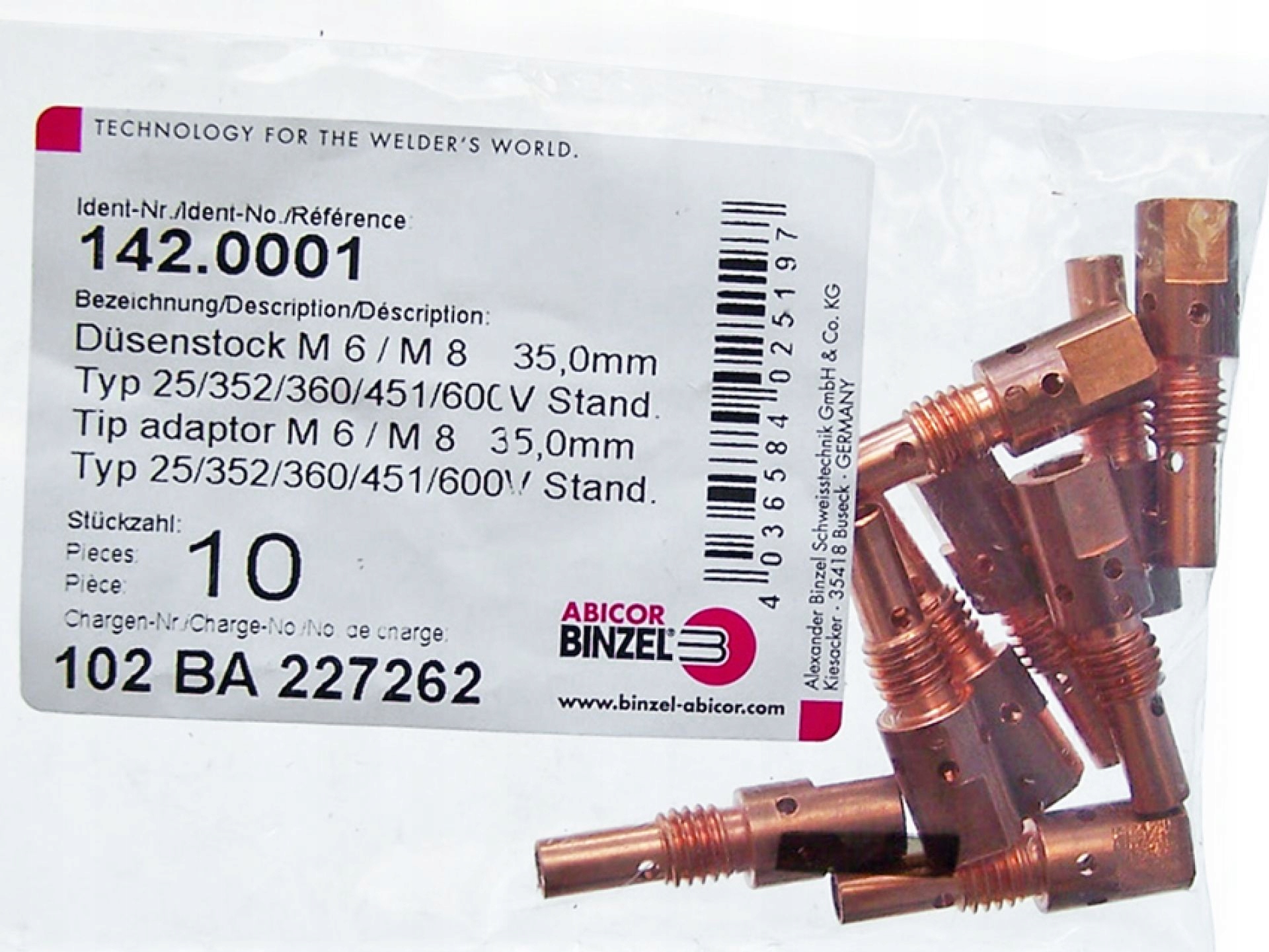 

Łącznik prądowy MB-25 uchwyt oryginał Binzel
