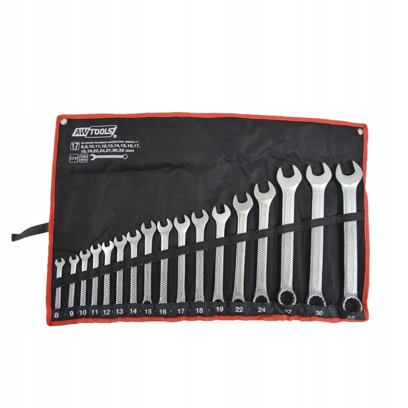 Klíč Očkoplochý sada 17ks 8mm-32mm Black Line Awtools