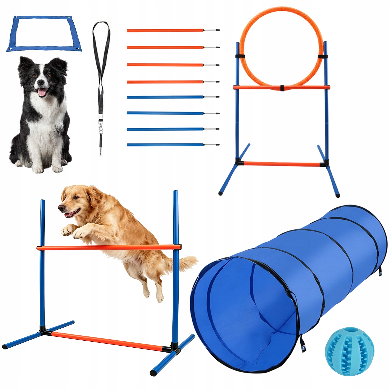 Sada Překážek Pro Psa Pro Outdoorový Trénink Pvc, Barevná
