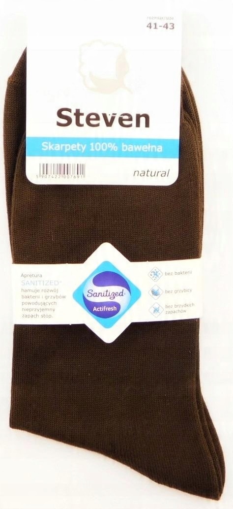 

Steven skarpety-055 100% bawełny brązowe r.41-43