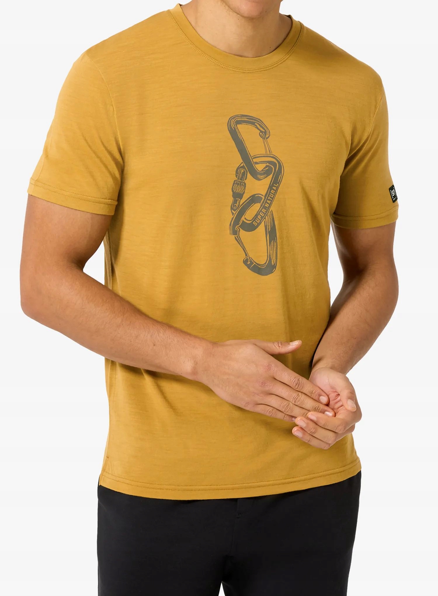 Tričko s potiskem Super.natural Carabineri Tee dried tobacco S