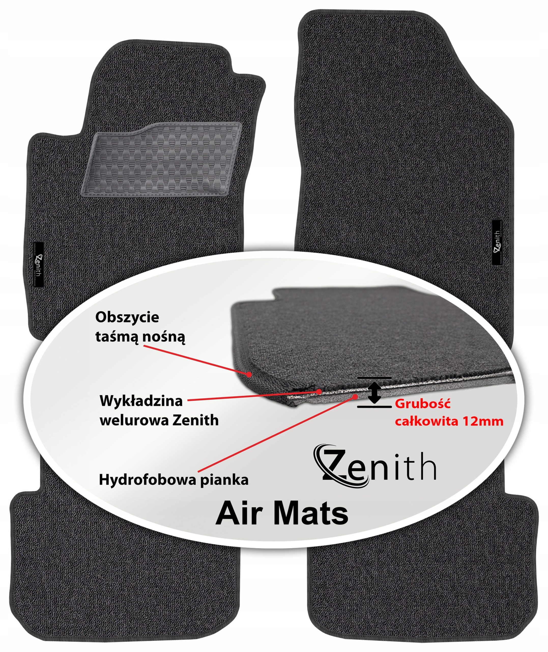 Fiat Stilo Kombi 2001-2011 Velúrové koberčeky do auta Zenith Air Mats
