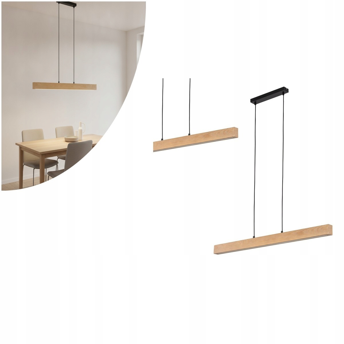 Závěsná Led lampa Teo černá nad jídelní stůl Tk Lighting