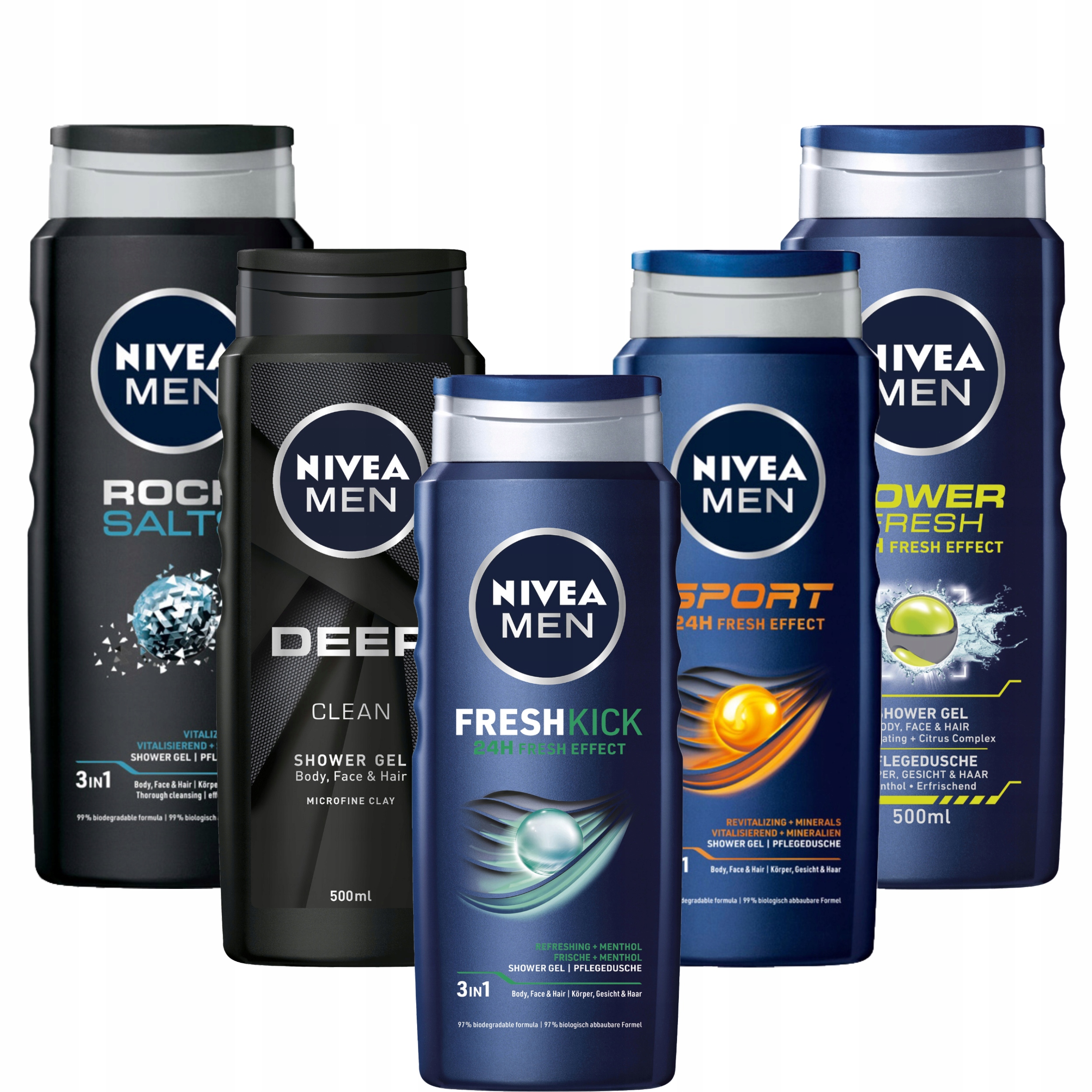 

Nivea Men Żel Pod Prysznic Zestaw 5*500ML