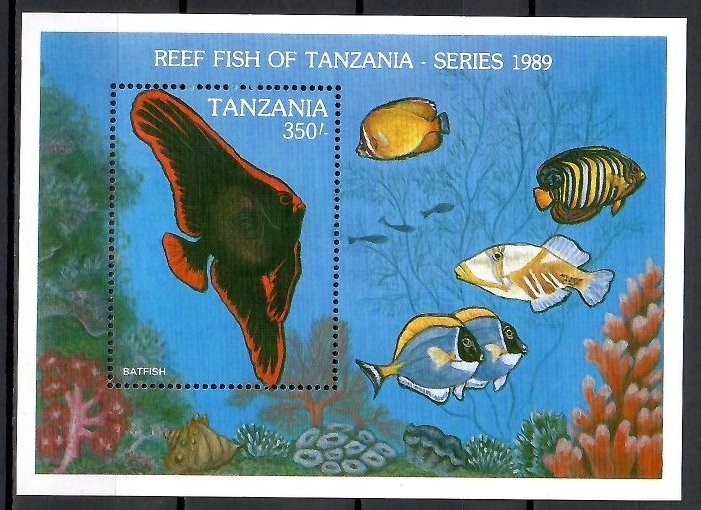 Tanzania 1989 Mi bl 101 Czyste **