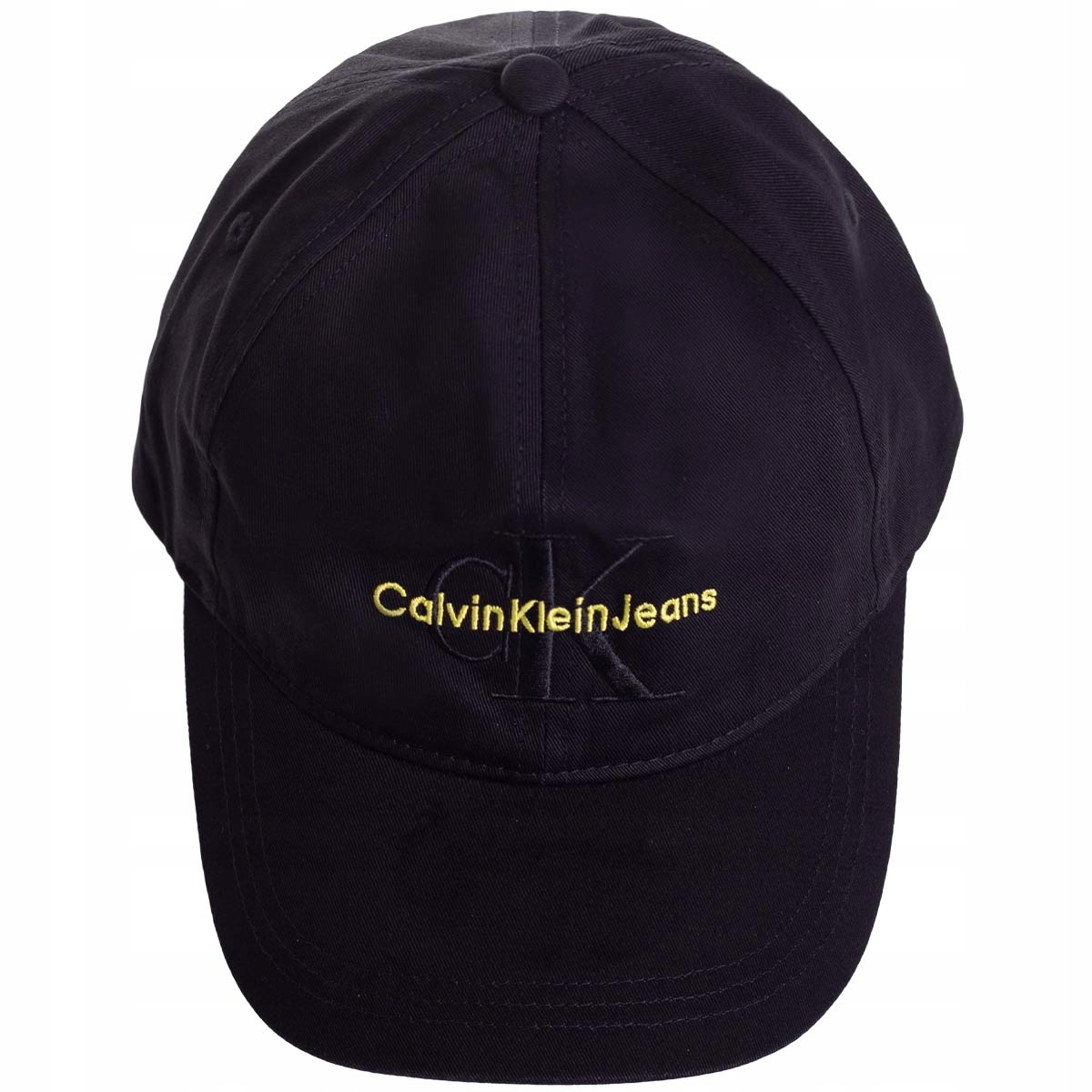 CALVIN KLEIN CZAPKA Z DASZKIEM MONOGRAM CZARNA Rozmiar uniwersalny