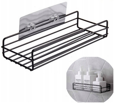 PÓŁKA KUCHENNA ŁAZIENKOWA METALOWA PRZYKLEJANA NA ŚCIANĘ LOFT BEZ WIERCENIA