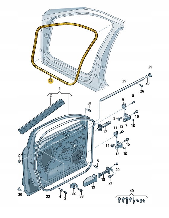 USZCZELKA DRZWI WEWNĘTRZNA AUDI Q3 RSQ3 ASO ORYGINAŁ Typ samochodu 4x4/SUV Samochody osobowe