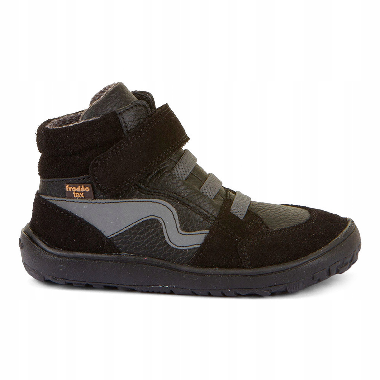 Buty barefoot lekkie dziecięce przejściowe na rzepy Froddo Tex Go Black 26