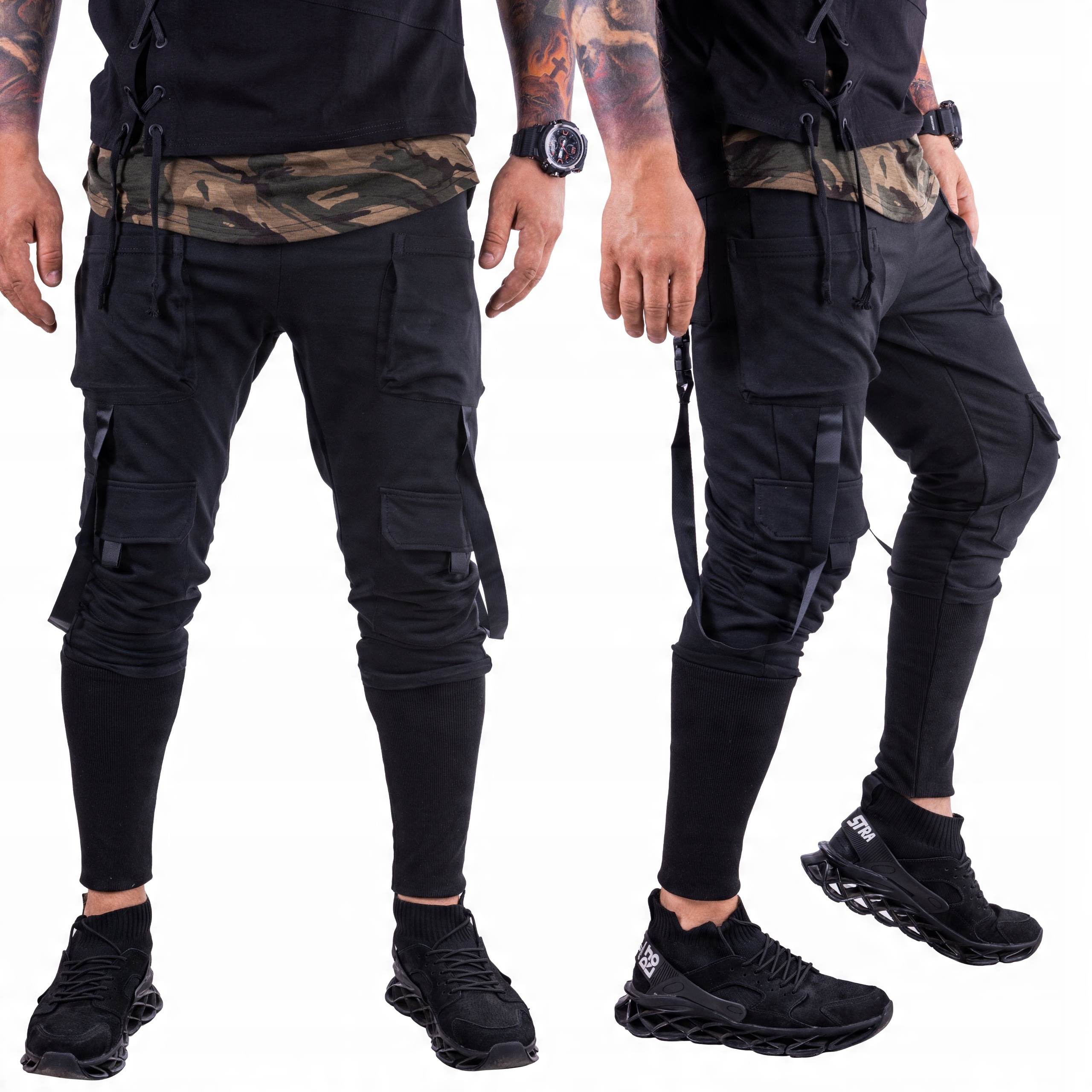 

Czarne spodnie dresowe joggery baggy Diarte r. 3XL