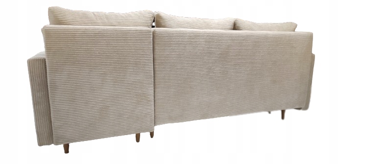 NOWOCZESNY NAROŻNIK Z FUNKCJĄ SPANIA BONELL SCANDIK SZTRUKS + 2XPOJEMNIK Głębokość mebla 145 cm