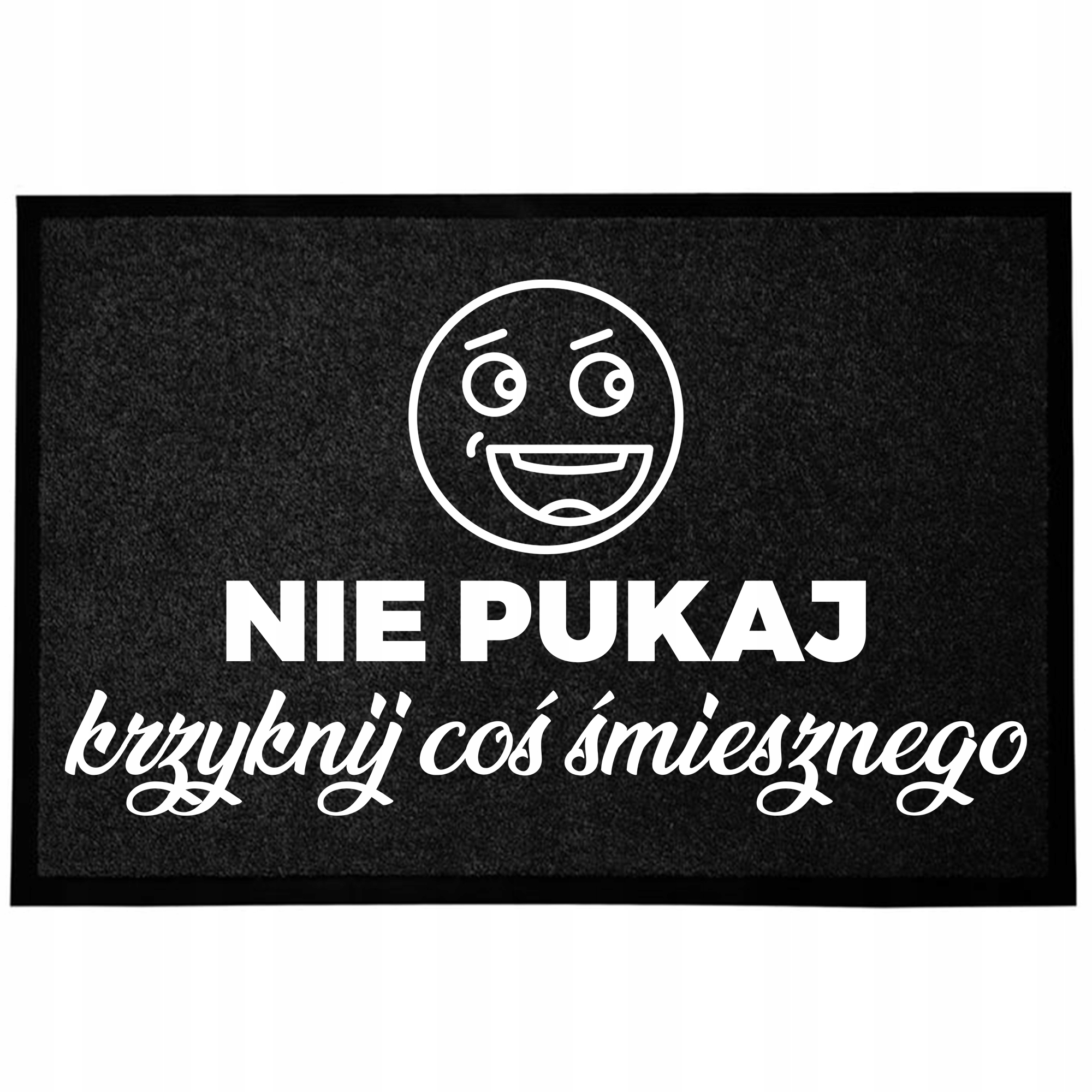 Wycieraczka Wejściowa Nadruk Antypoślizgowa Zabawna 40X60CM Czarna