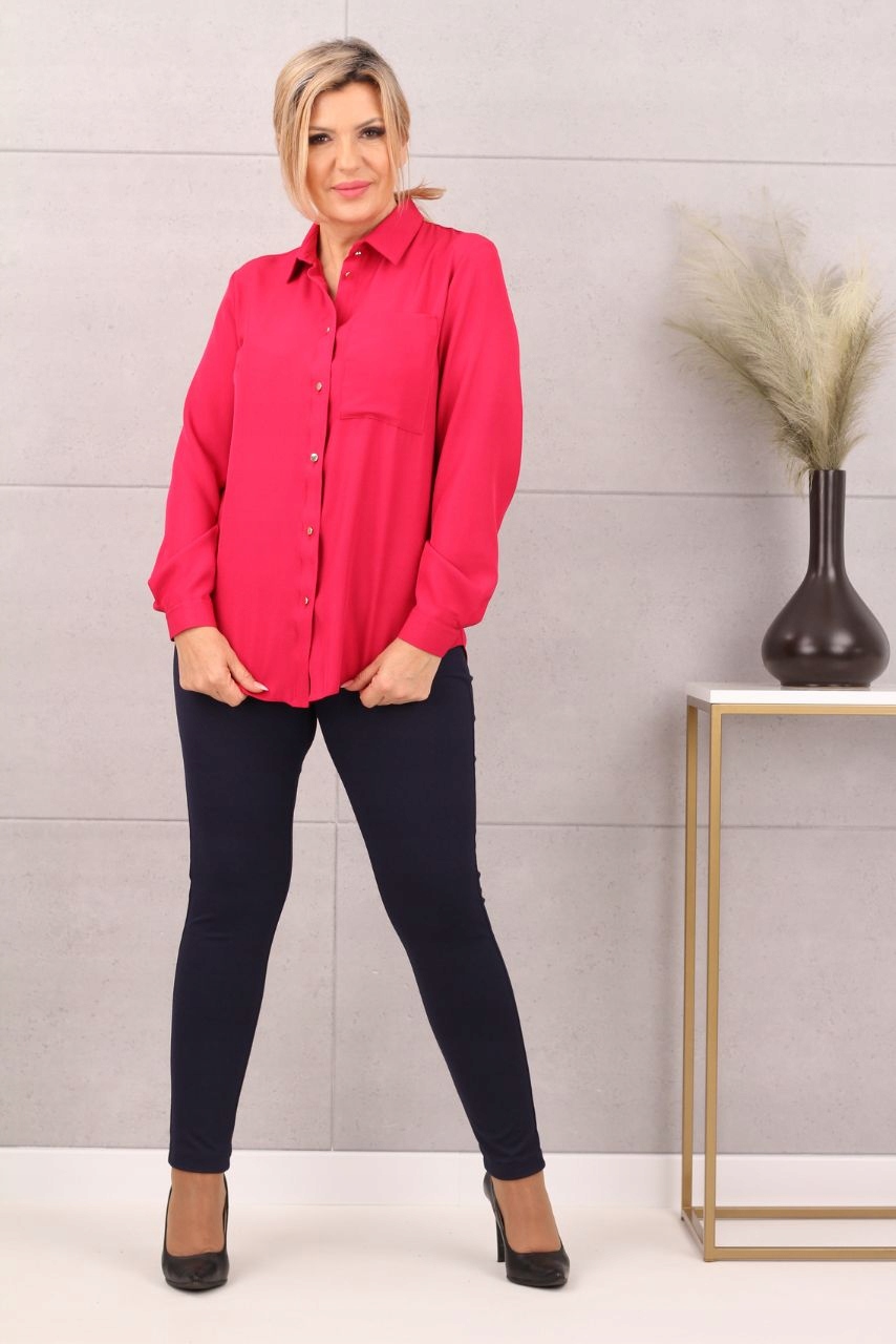 KOSZULA DAMSKA KLASYCZNA ELEGANCKA KOŁNIERZ Marka FEMIMODA