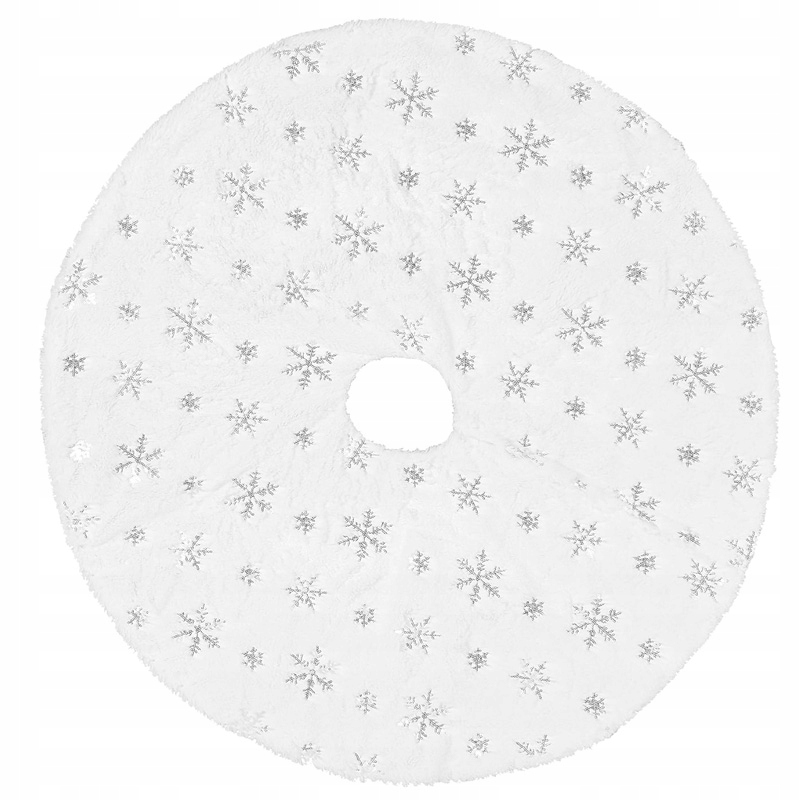 Коврик для рождественской елки, меховой белый ковер, большой, 90 см, для подарков, круглый EAN (GTIN) 962052363918
