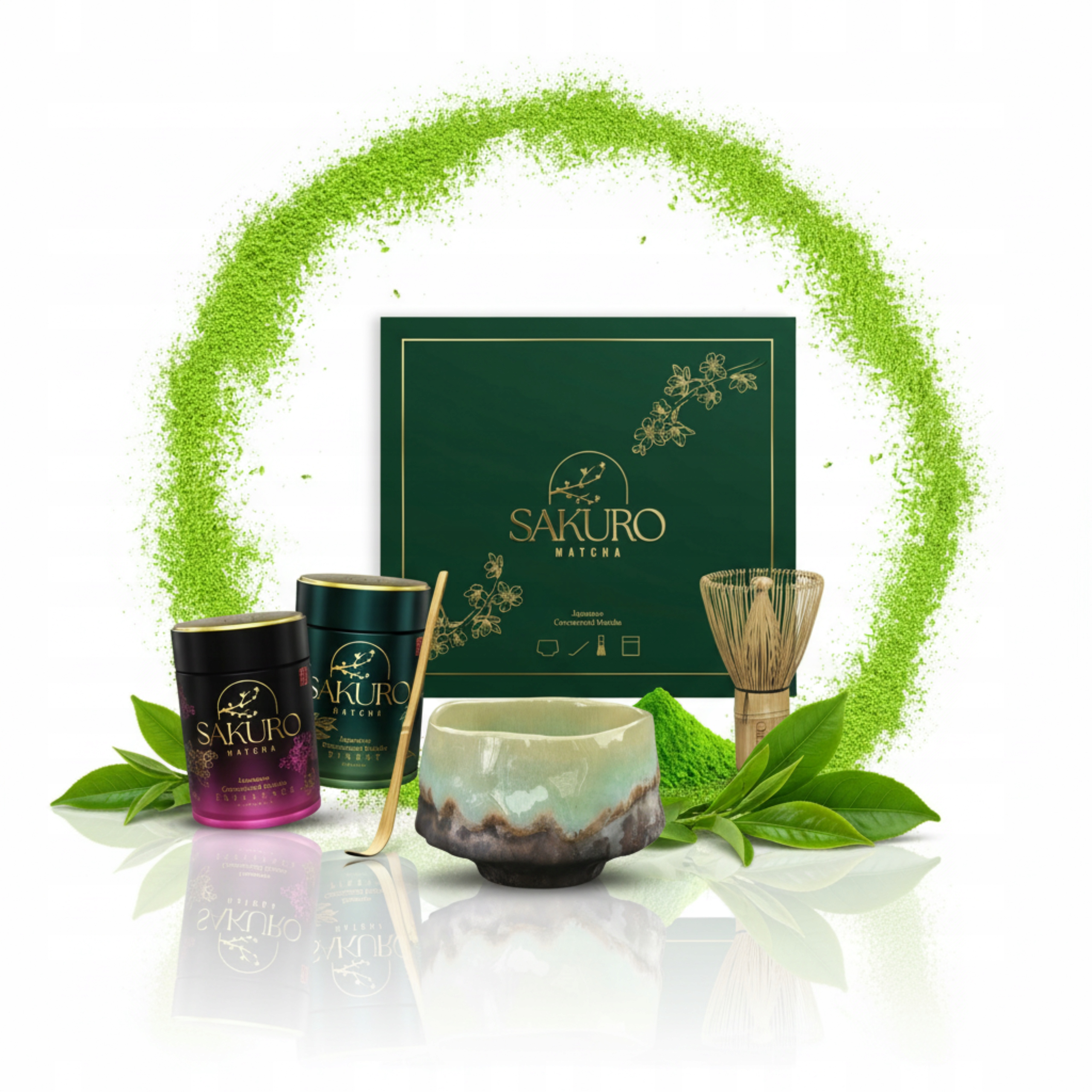Startovací Sada pro japonskou Matchu Bio Premium Sakuro 80 g