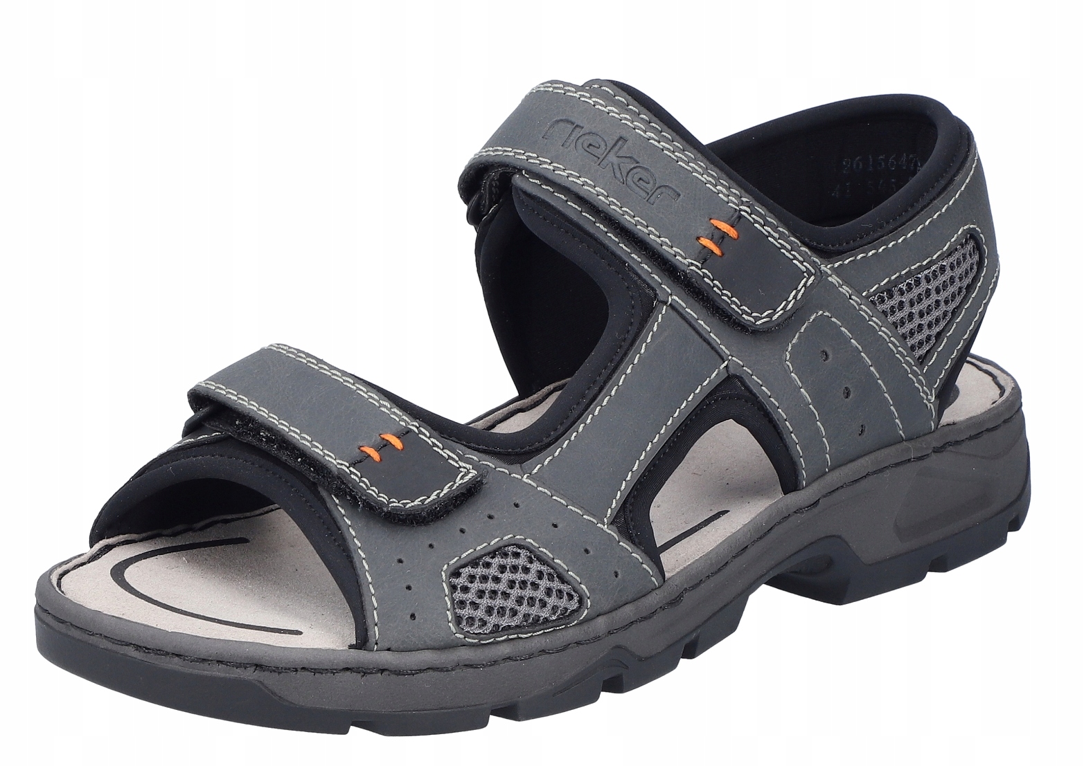 Rieker 26156-47 vel. 41 šedé klasické pánské sandály