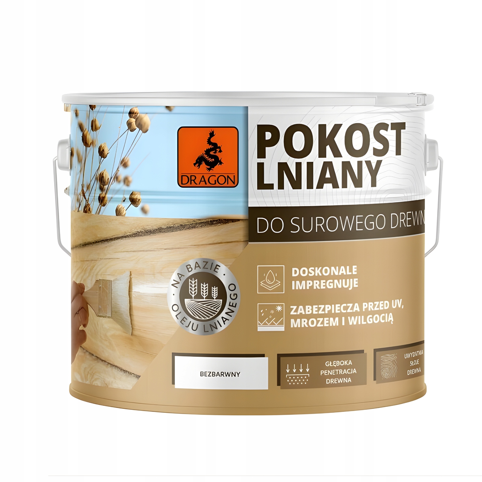 Dragon Impregnat Do Drewna Naturalny Pokost Lniany Olej 3 L Ekologiczny