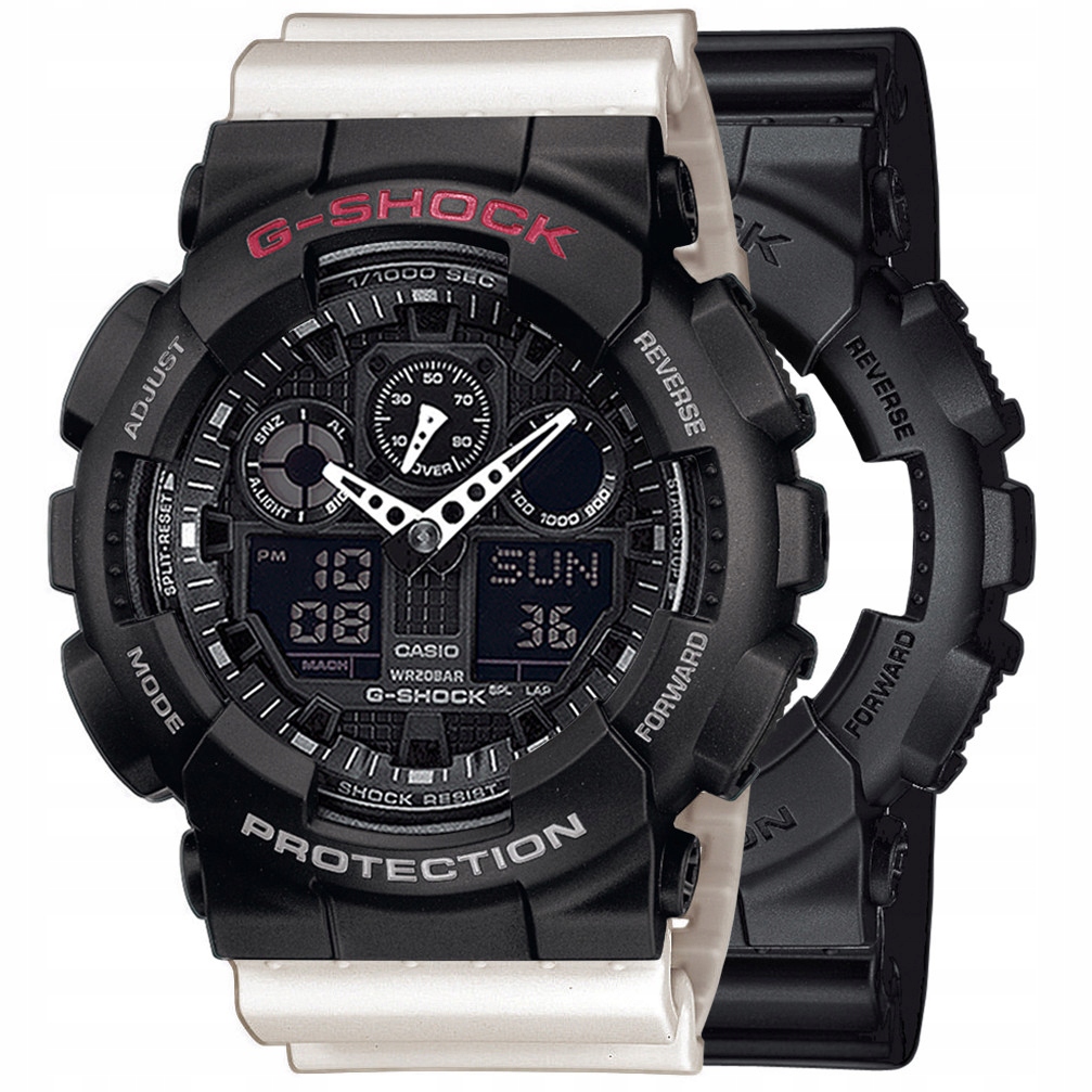 Sada G-shock GA-100-1A1ER Černá Bílá