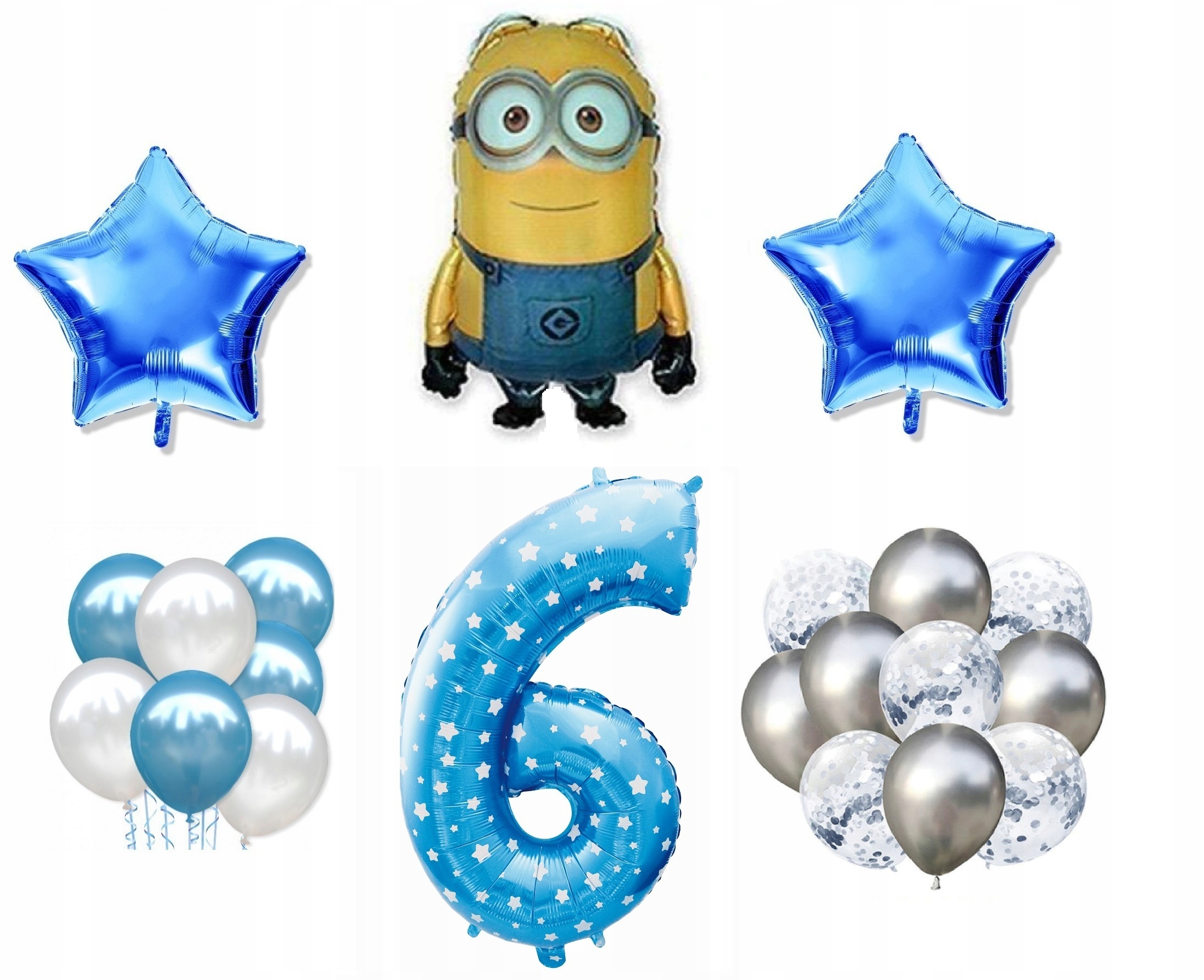 

Mini Zestaw Minionki 6 Urodziny Balony Dave