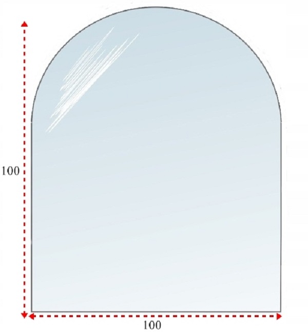 Szyba Hartowana Pod Kominek Piecyk 100x100 cm