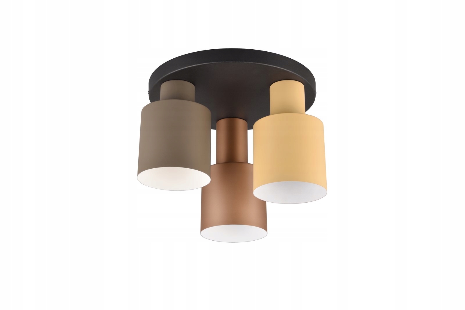 Stropná lampa trojitá kovová viacfarebná okrúhla do predsiene Trio