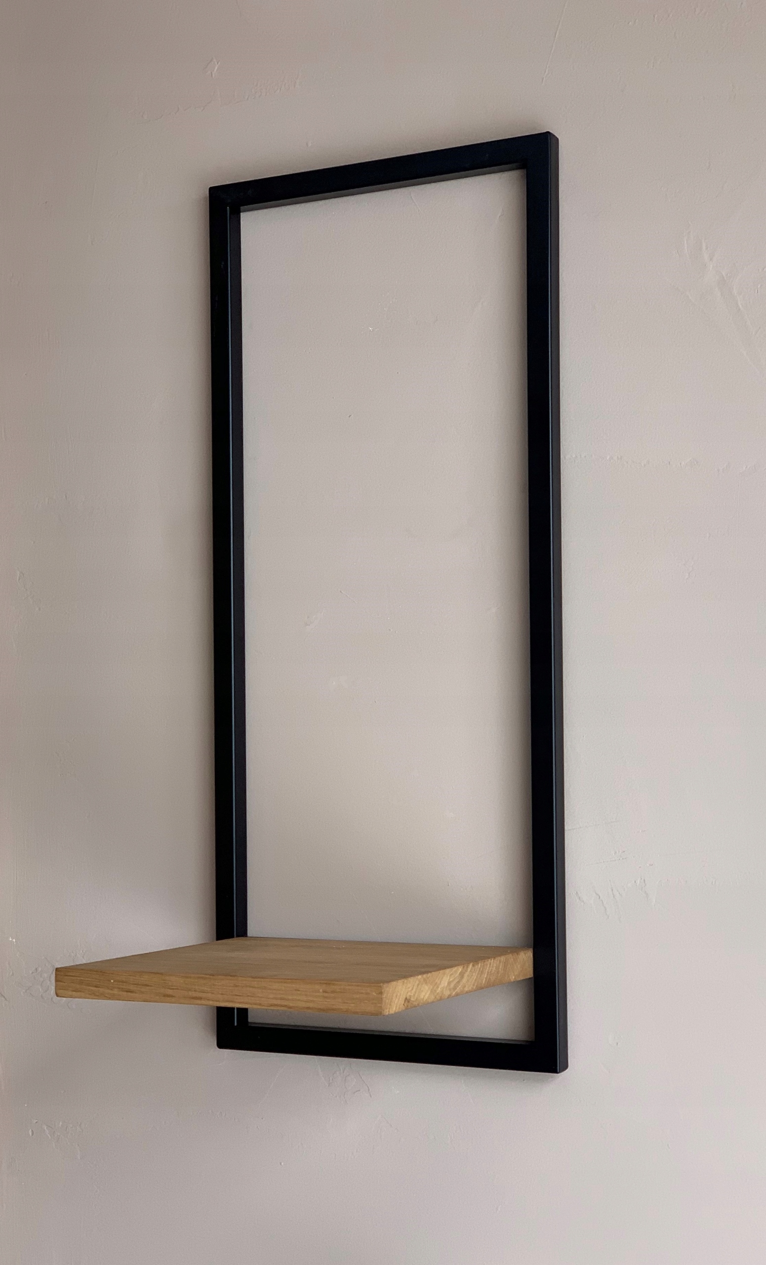 PÓŁKA ŚCIENNA WISZĄCA LOFT NA ŚCIANĘ naturalny DĄB Wysokość mebla 70 cm