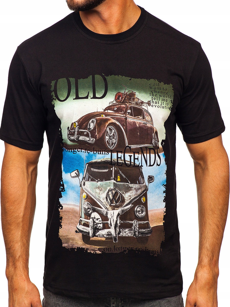 

T-shirt Męski Koszulka Czarna 14496 DENLEY_2XL