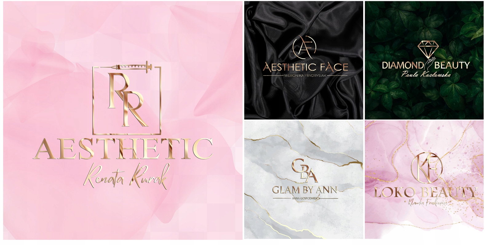 Projekt logo logotyp LOGO ZŁOTE +PROJEKT WIZYTÓWKI