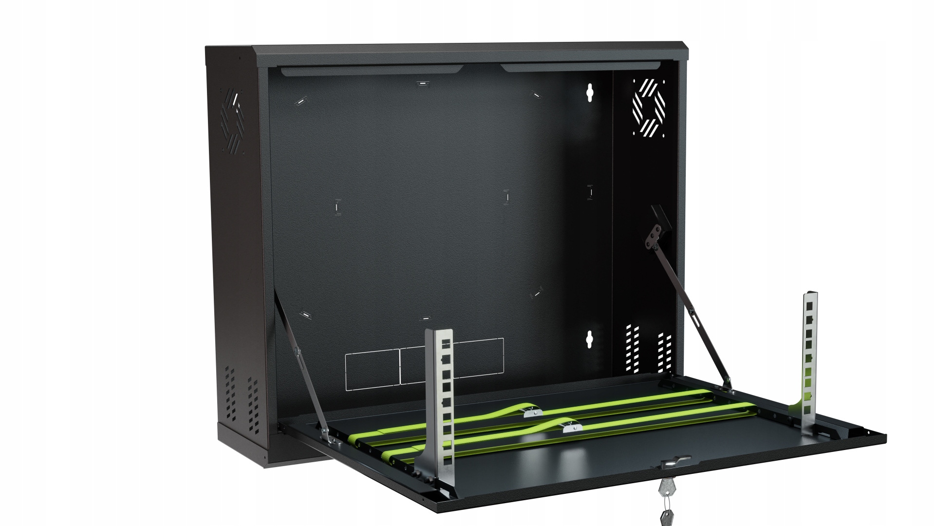 Szafa Obudowa na Rejestrator Wisząca Cctv Dvr Rack 19" 3U 180mm Czarna