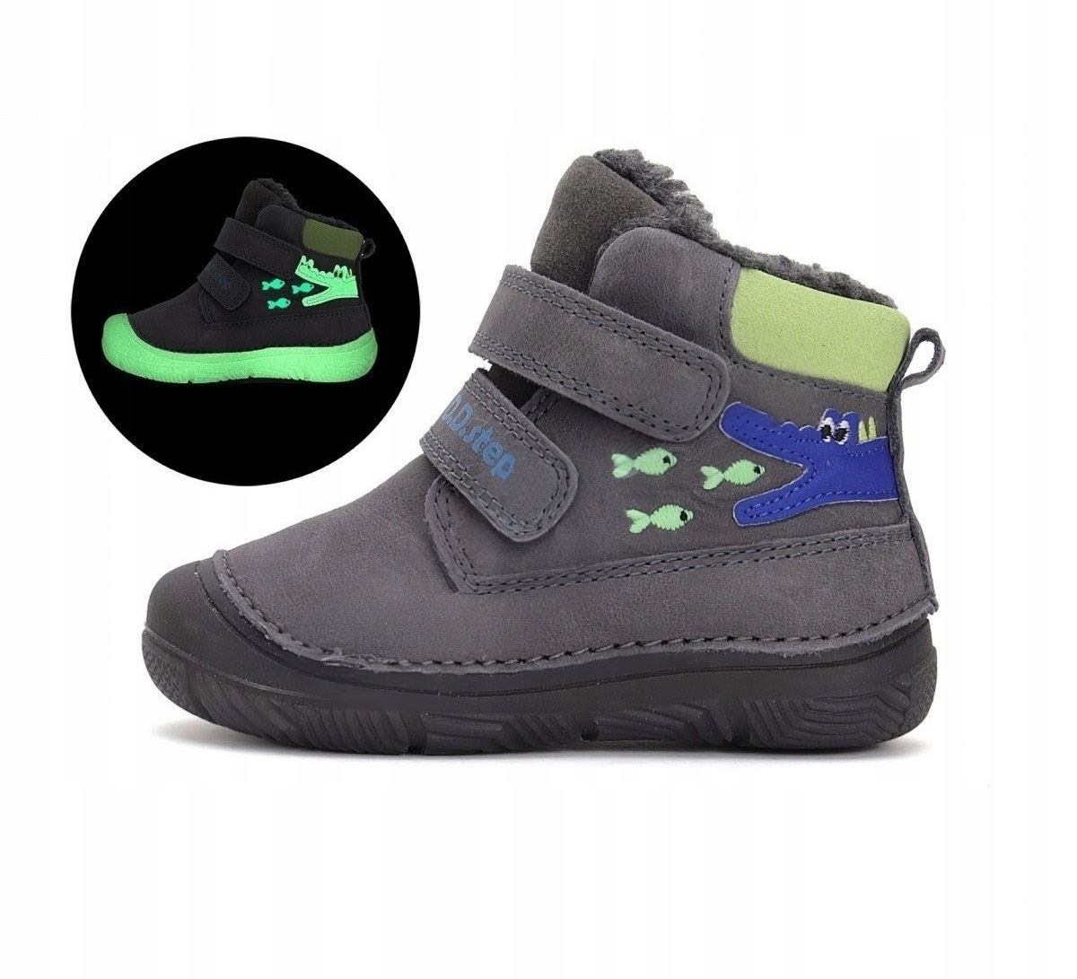 Trzewiki D.d.step W082-52462 Dark grey na rzepy roz.25
