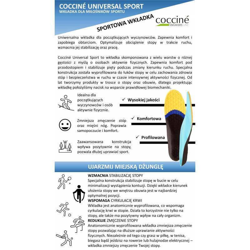 WKŁADKI DO BUTÓW SNEAKERS UNIVERSAL SPORT 44-47 Rodzaj materiałowe