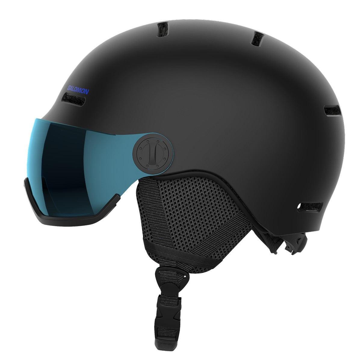 Kask narciarski Salomon Orka Visor Blk/Un Fls Blue r.53-56 cm