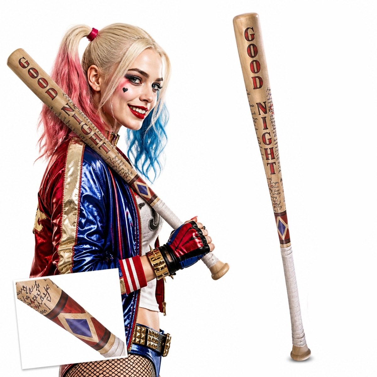 Kij Bejsbolowy Halloween Harley Quinn Legion Samobójców Drewniany 84CM