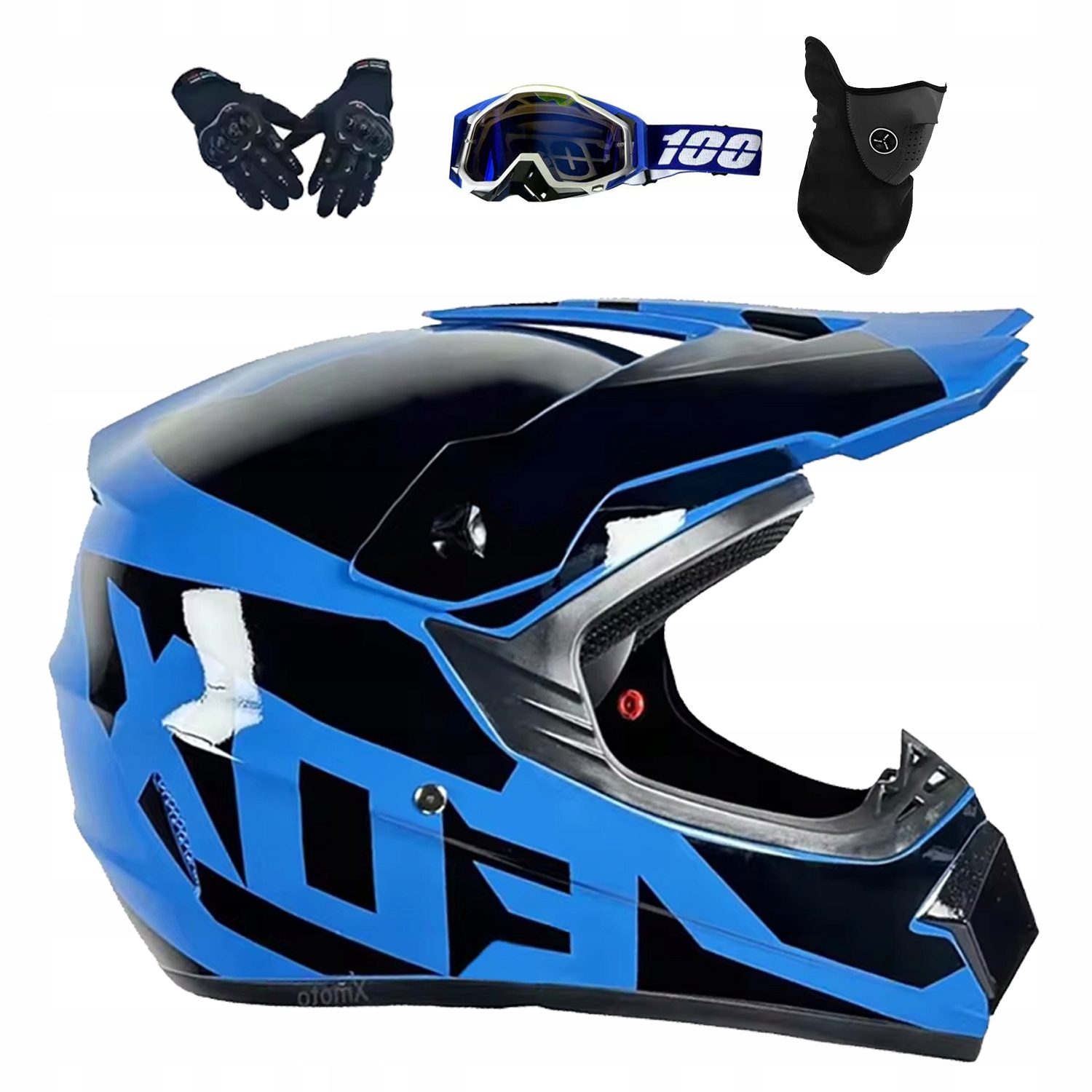Helma Na Elektrickou Koloběžku Cross Enduro Quad Bmx Helma Brýle Rukavicexl