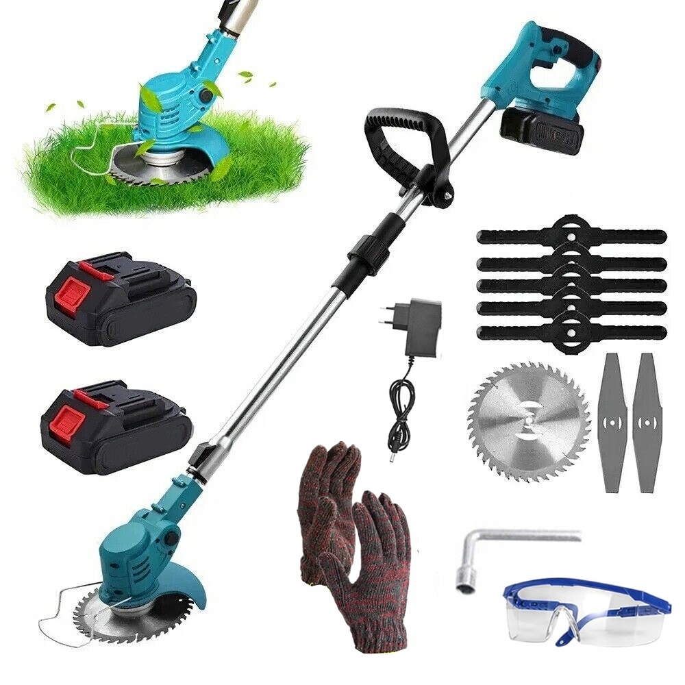 Aku Vyžínač Křovinořez Regulovatelný Na Trávy 2AKU 21V